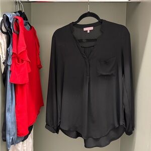 Black long sleeve blouse